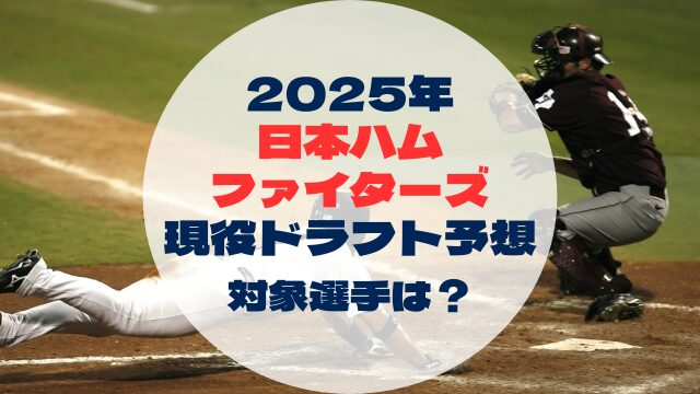 2025年現役ドラフト対象者　予想　北海道日本ハムファイターズ　日ハム